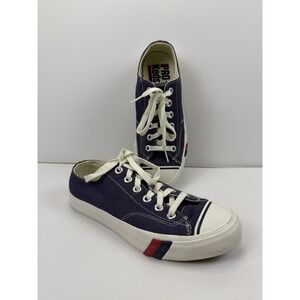 NWOB KEDS PRO KEDS MENS 7 BLUE RED STRIPE CANVAS LOW TOP LACE UP SNEAKERS SHOES